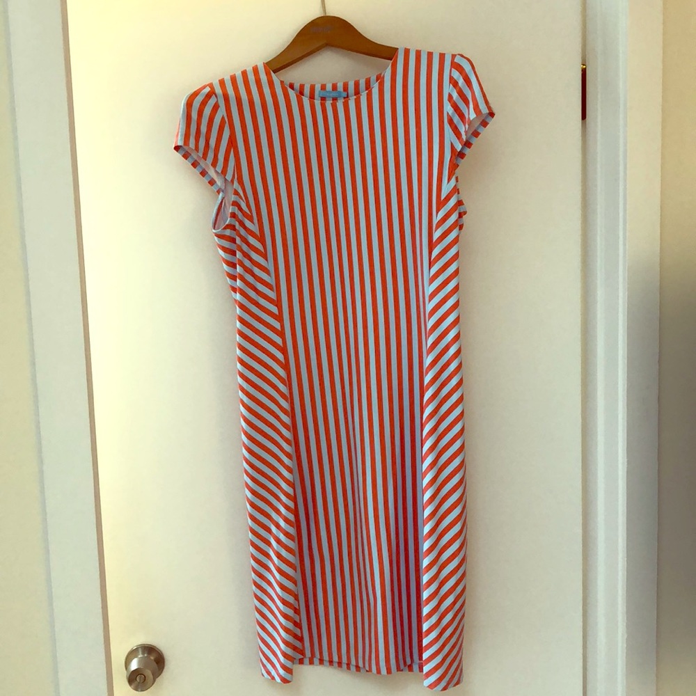 J Mclaughlin size medium blue and orange dress